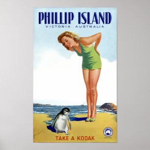 Phillip Island Victoria Australia Vintage affisch