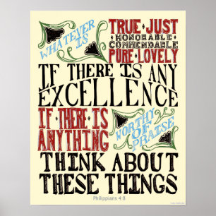 Phillipians 4:8affisch poster