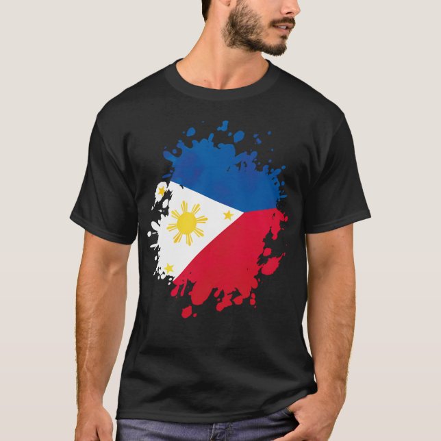 Phillipines Country Flag Countrys Icon Symbol Trav T Shirt (Framsida)