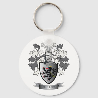 Phillips Family Crest Jackar om Arm Nyckelring