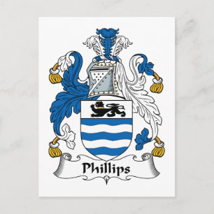 Phillips Family Crest Vykort