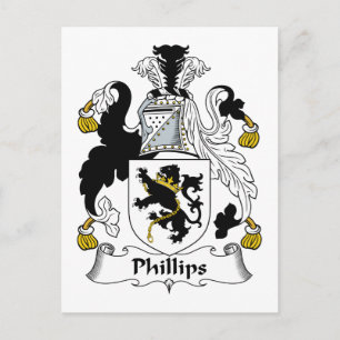Phillips Family Crest Vykort