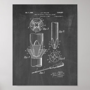Phillips head skruvmejselpatent - svart tavla poster