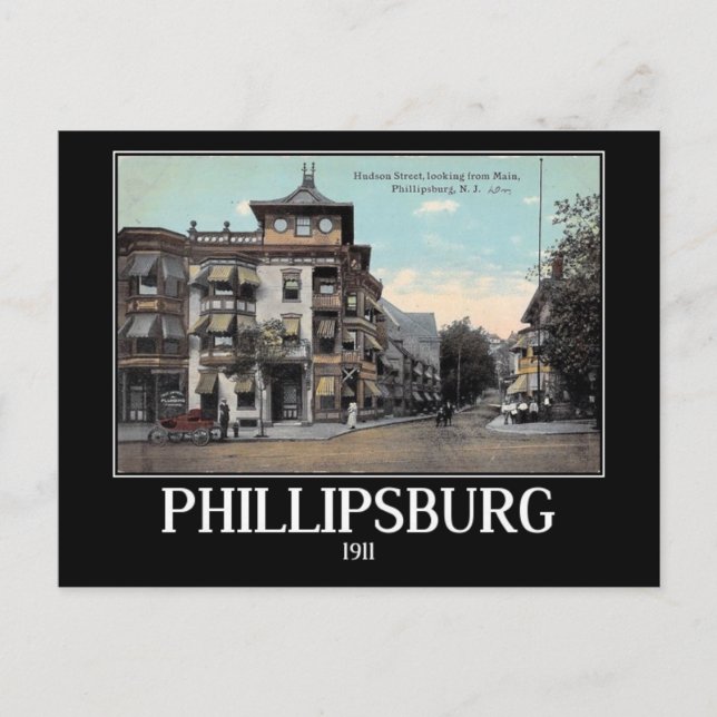 Phillipsburg, New jersey, Vintage Vykort (Framsida)