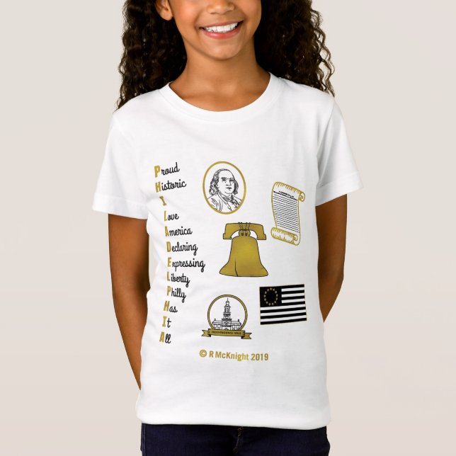 Philly Acronym Girls Tourist Tee (Framsida)