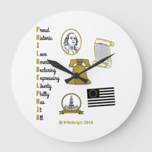 Philly Acronym Wall Clock Stor Klocka