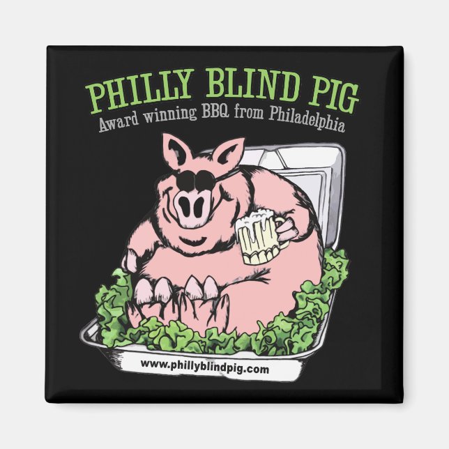 Philly Blind Gris BBQ Magnet (Framsidan)