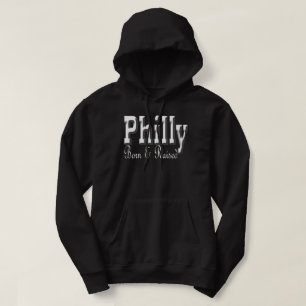 Philly born och upphöjt svart hodie. hoodie