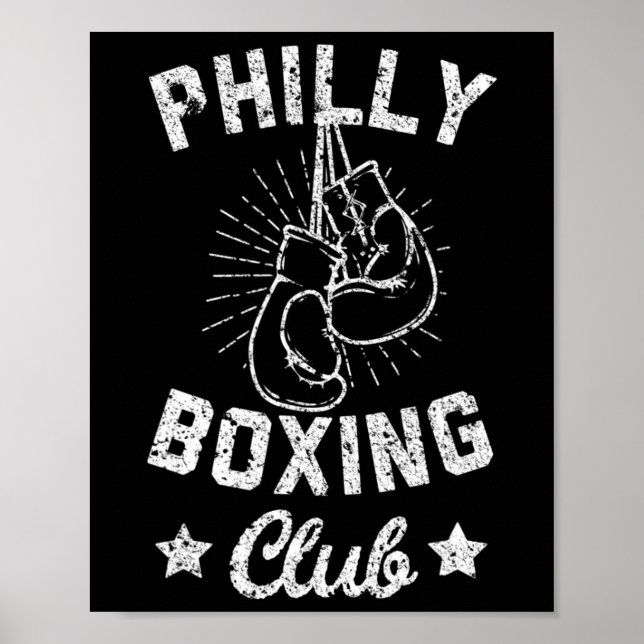 Philly Boxing Klubb - Vintage Boxer-handskar Poster (Framsidan)