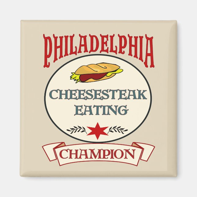 Philly Cheese Steak Champ Magnet (Framsidan)