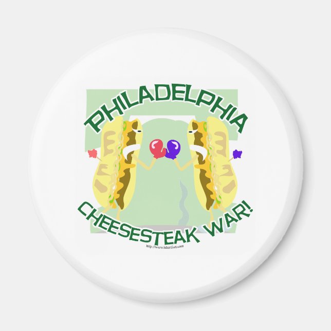 Philly Cheesteak Krig Magnet (Framsidan)