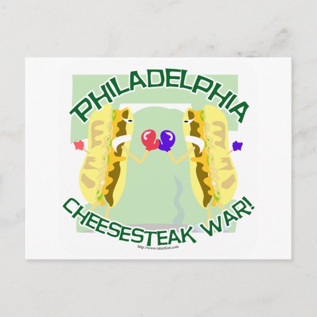 Philly Cheesteak krig Vykort (Framsida)