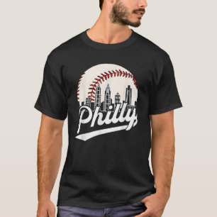 Philly Cityscape Baseball Philadelphia Skyline Ret T Shirt