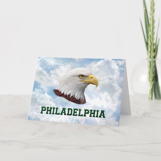 Philly Eagle - Vågrät Greeting Card Kort (Framsida)