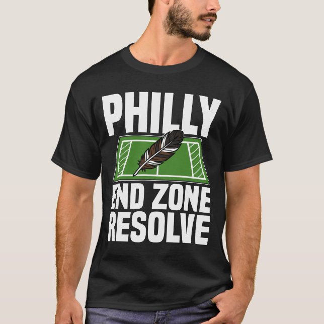 PHILLY END ZONE RESOLVE - PHILADELPHIA FOTBOLL T SHIRT (Framsida)