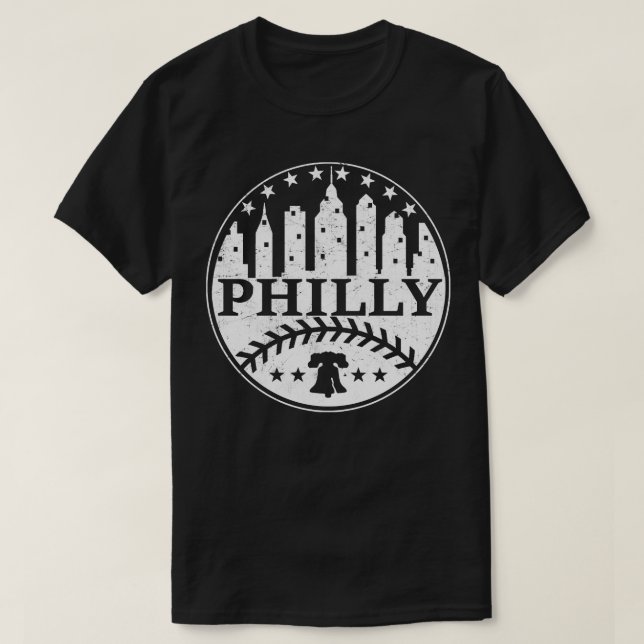 Philly Fläkt Baseball Älskare Philadelphia PA City T Shirt (Design framsida)