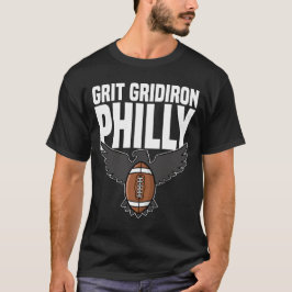 PHILLY GRIT GRIDIRON - PHILADELPHIA AMERIKANSK FOT T SHIRT