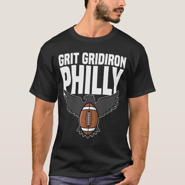 PHILLY GRIT GRIDIRON - PHILADELPHIA FOOTBALL T SHIRT (Framsida)