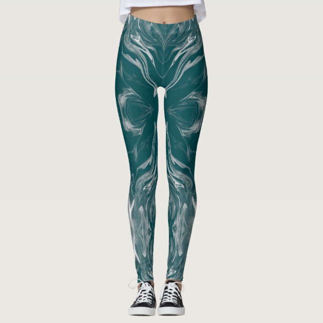 Philly grön damasker leggings (Framsida)