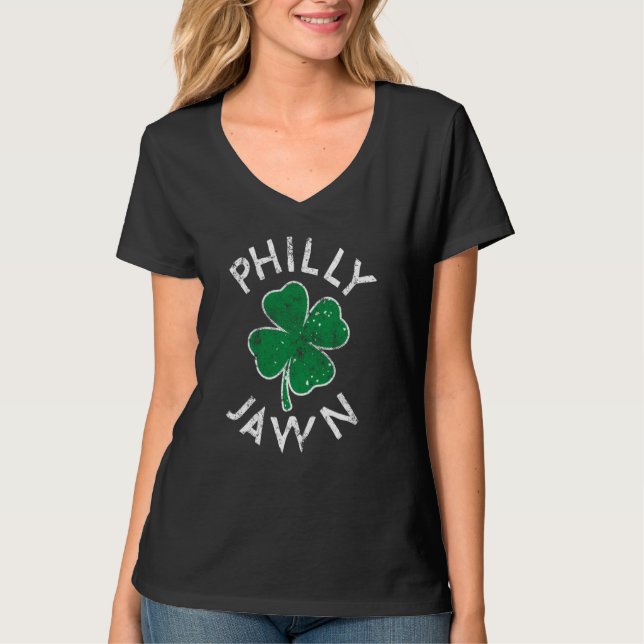 Philly Jawn Philadelphia Lucky C St Patrick's Day T Shirt (Framsida)