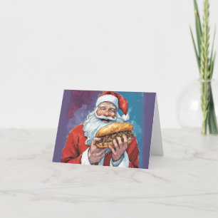 Philly jul med jultomtestek helgkort