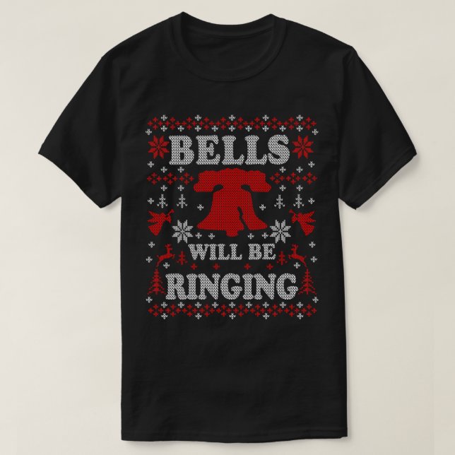 Philly Liberty Bell Philadelphia Klockor WI kommer T Shirt (Design framsida)