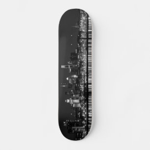 Philly natt b/w old school skateboard bräda 21,6 cm