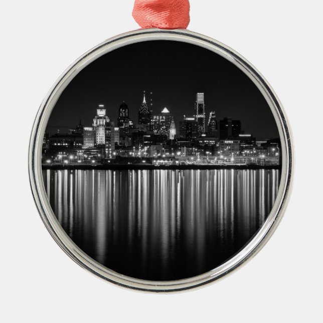 Philly night b/w julgransprydnad metall (Framsidan)