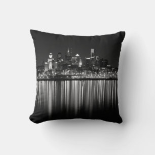 Philly night b/w kudde