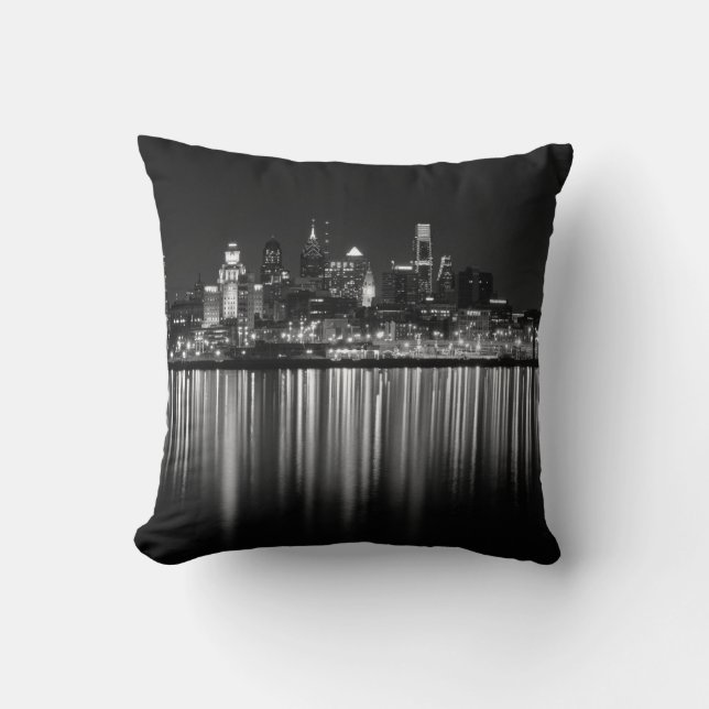 Philly night b/w kudde (Framsida)