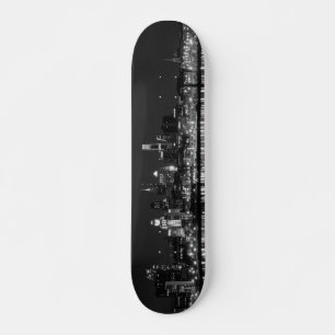 Philly night b/w old school skateboard bräda 21,6 cm