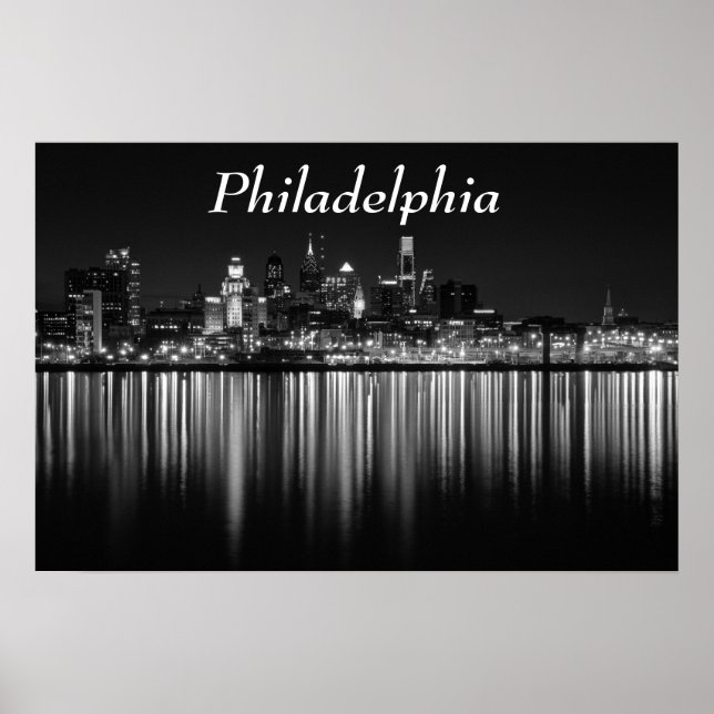 Philly night b/w poster (Framsidan)