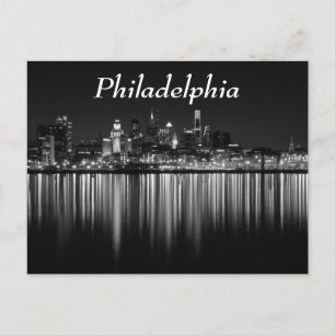 Philly night b/w vykort