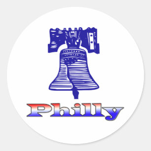 Philly och Liberty Bell Runt Klistermärke
