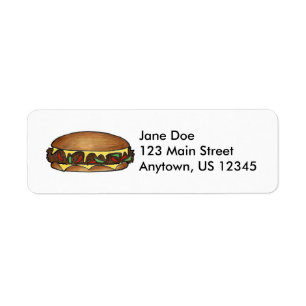 Philly Philadelphia Cheese Steak Cheesesteak Label Returadress Etikett