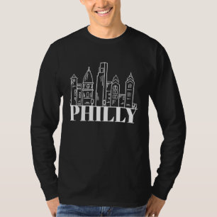 Philly Philadelphia Pennsylvania Skyline Silhouett T Shirt