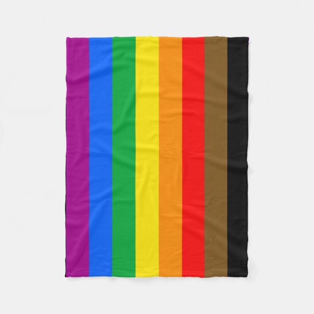 Philly Regnbågsstolthetsflagga Fleecefilt (Framsidan)