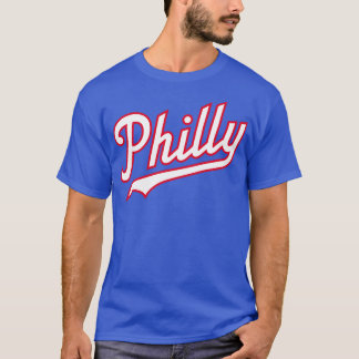 Philly Script BlueWhiteRed T Shirt