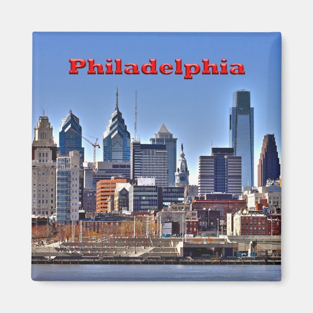 Philly Skyline HDR Magnet (Framsidan)