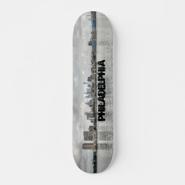 Philly skyline mini skateboard bräda 18,7 cm (Framsida)