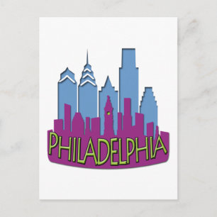 Philly Skyline Newwave coola Vykort