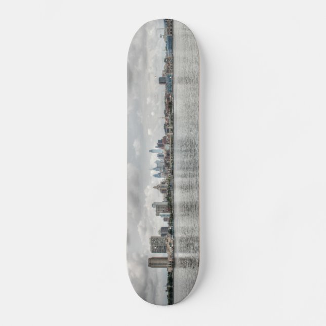 Philly skyline old school skateboard bräda 21,6 cm (Framsida)