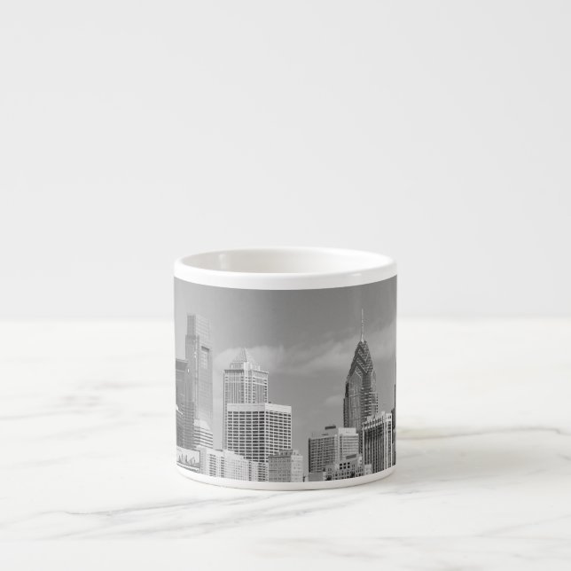 Philly skyscrapers black and white espressomugg (Framsidan)