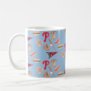 Philly Stad av Broderlig Kärlek Baseball Akvarell Kaffemugg