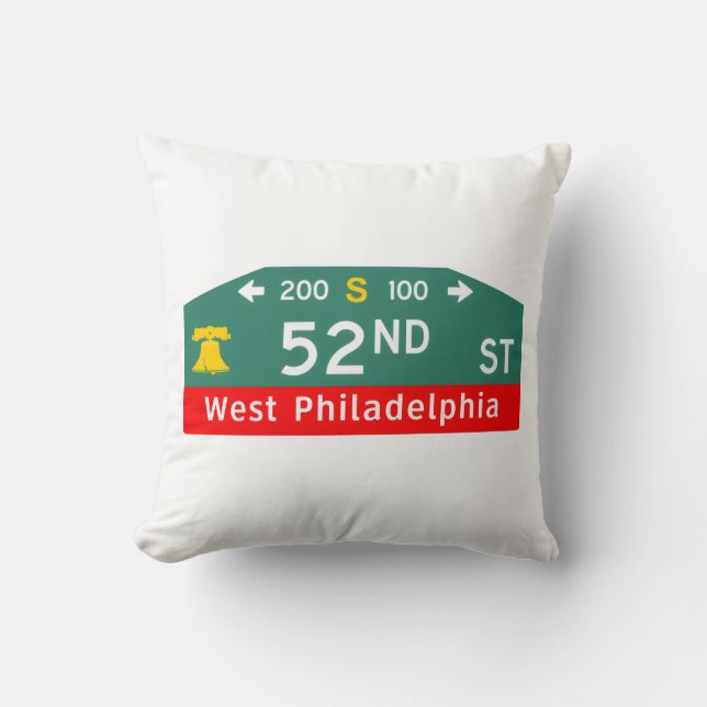 Philly Street Sign Pillow: For YOUR Address!  Kudde (Framsida)