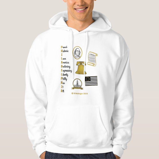 Philly Tourist Acronym Hoodie (Framsida)