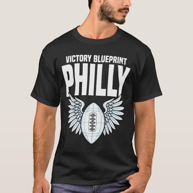 PHILLY VICTORIA BLUEPRINT - PHILADELPHIA FOOTBALL T SHIRT (Framsida)