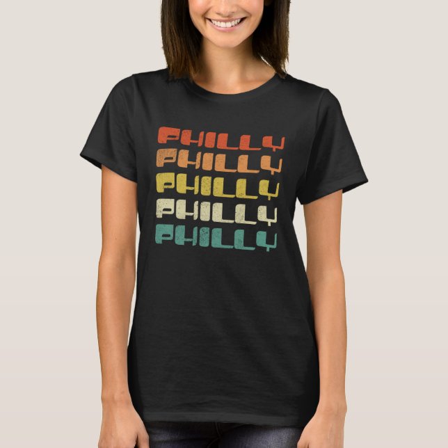 Philly Vintage Retro  2 T Shirt (Framsida)