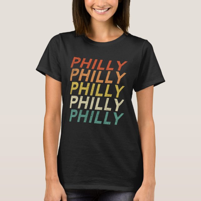 Philly Vintage Retro  6 T Shirt (Framsida)