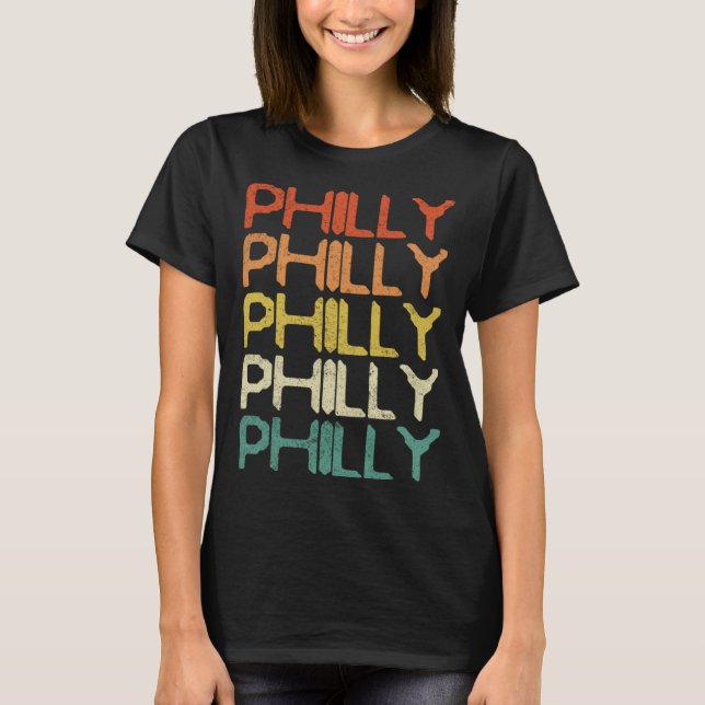 Philly Vintage Retro  7 T Shirt (Framsida)
